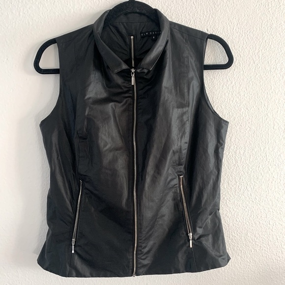 Elm Design Jackets & Blazers - 𝅺ELM DESIGN Women’s Black Biker Vest Sz 4